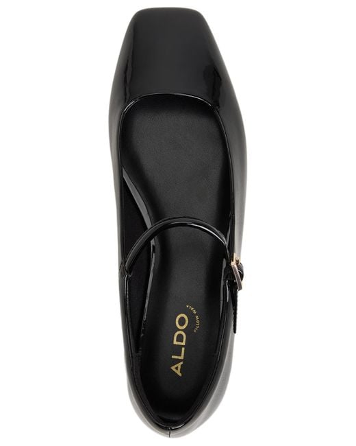 ALDO Black Kristyn Square-toe Mary Jane Flats