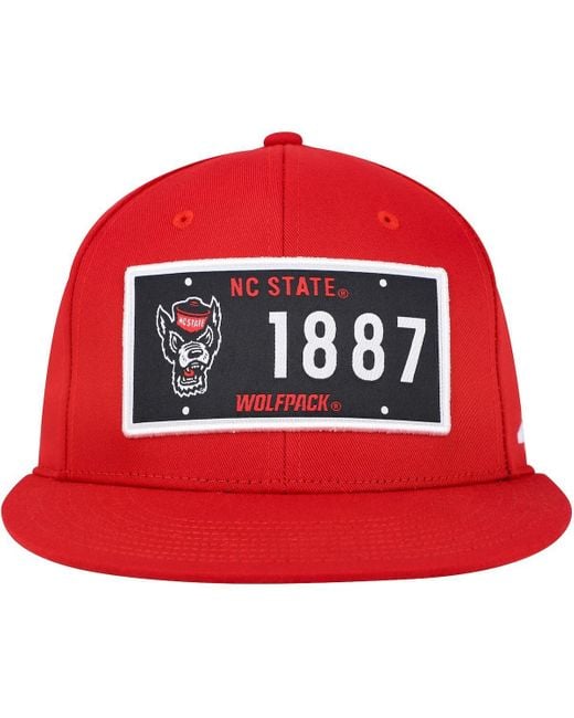 Adidas Red Nc State Wolfpack Established Snapback Hat for men