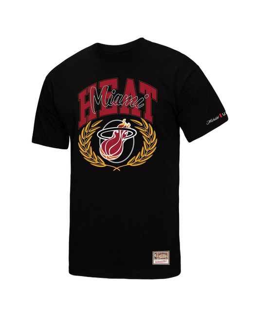 Mitchell & Ness Black Miami Heat Nba X Michelob Ultra Rewind Ii T-shirt for men