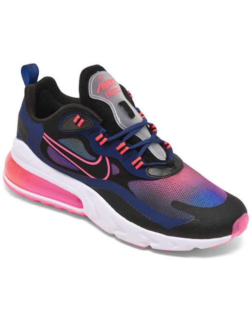 Nike Rubber Air Max 270 React Se Casual Sneakers From Finish Line In Midnight Navy Black Blue Lyst Nike Rubber Air Max 270 React Se Casual Sneakers From Finish Line In Midnight Navy Black Blue Lyst