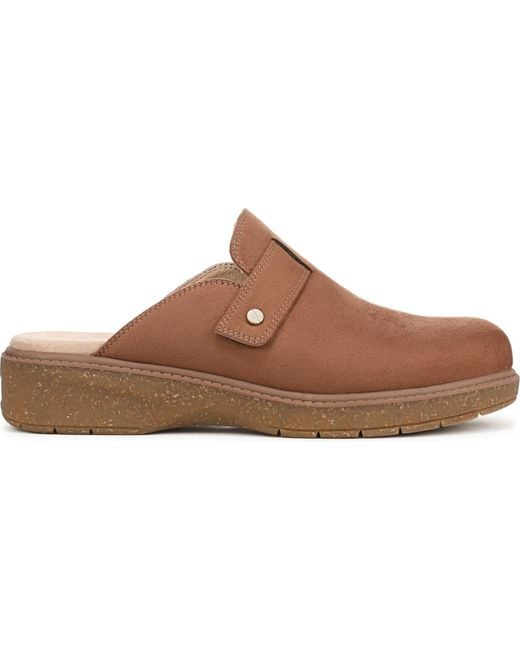Dr. Scholls Brown Calm Round Toe Clogs