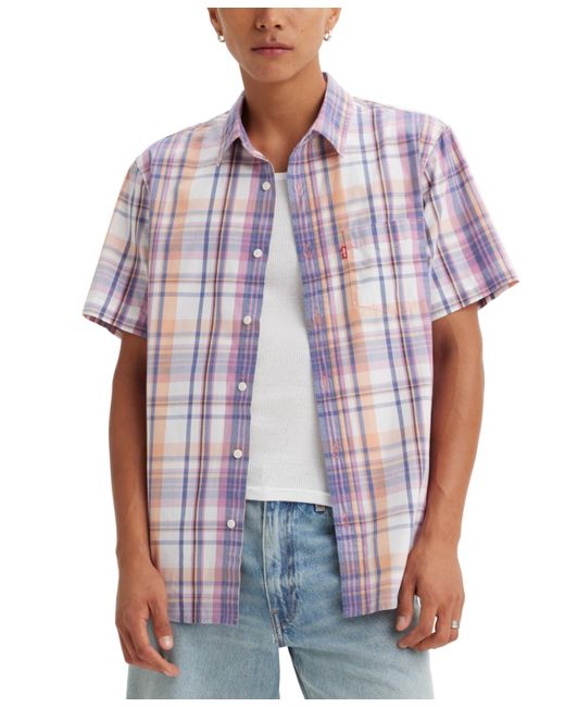 Levi's Multicolor Classic 1 Pocket Short Sleeve Regular Fit Shirt for men