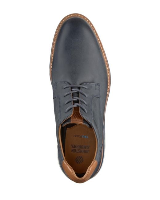 Johnston & Murphy Blue Braxton Plain Toe Shoe for men