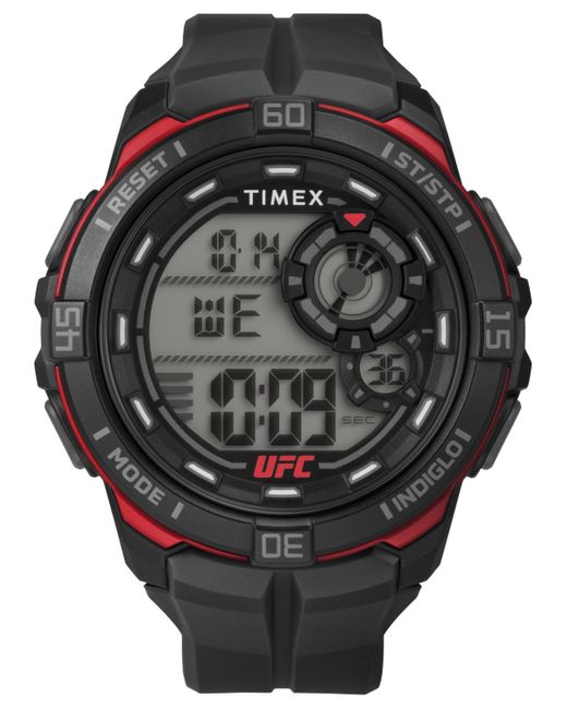 Timex Black Ufc Rush Digital Polyurethane Strap 52mm Round Watch for men