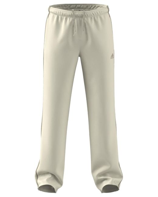 Adidas Gray Primegreen Essentials Warm-up Open Hem 3-stripes Track Pants for men
