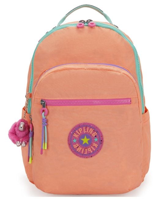Kipling Pink Seoul Medium Backpack