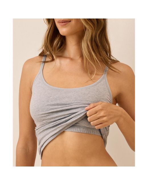 Pact White Organic Cotton Everyday Shelf Bra Camisole 3-pack