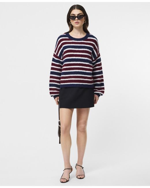 French Connection Blue Chunky Crewneck Sweater