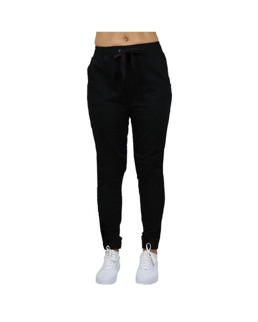 Galaxy By Harvic Black Loose Fit Basic Stretch Twill joggers