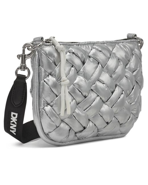 DKNY Gray Nadia Small Quilted Crossbody Bag