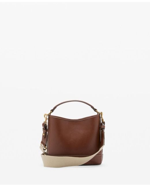 Mango Brown Small Bucket Bag
