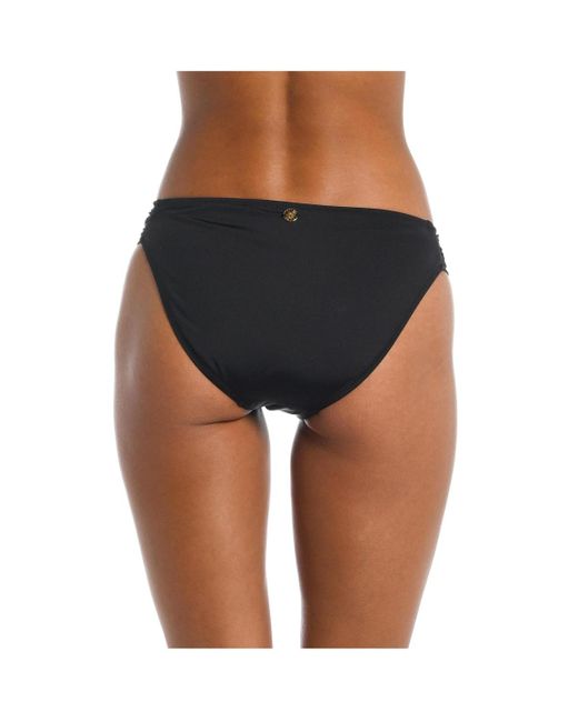 Sunshine 79 Black Bottoms Swim Sunshine Solids Shirred Side Hipster