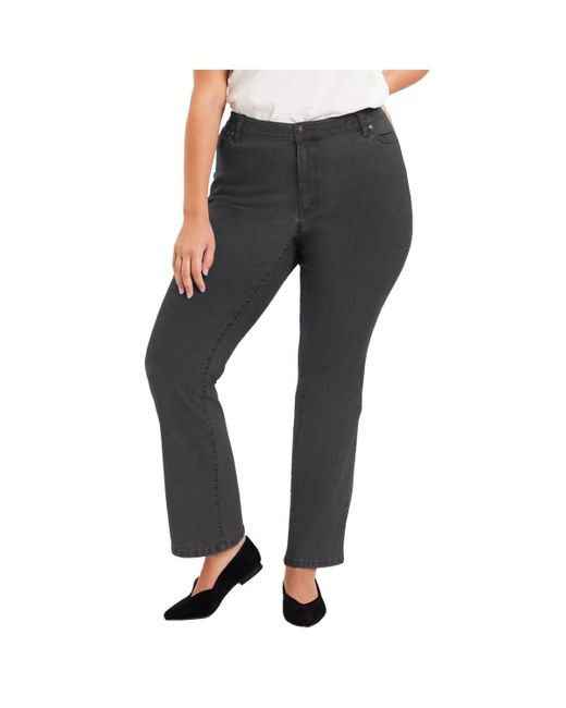 June + Vie Black June + Vie Plus Size June + Vie Curvie Fit Bootcut Jeans