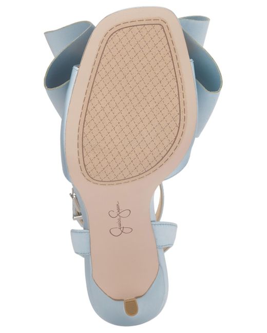 Jessica Simpson Blue Olivine Bow High-heel Stiletto Dress Sandals