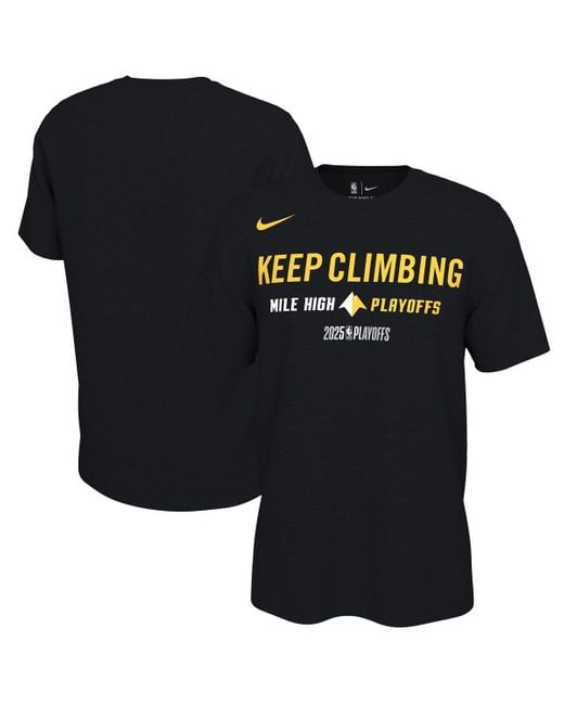 Nike Black And Denver nuggets 2025 Nba Playoffs On-court Mantra T-shirt