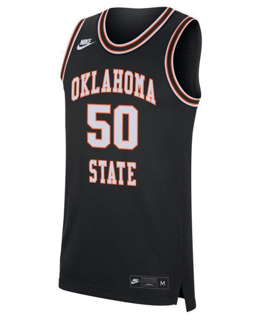 Nike Black Oklahoma State Cowboys Replica Basketball Retro Jersey for men