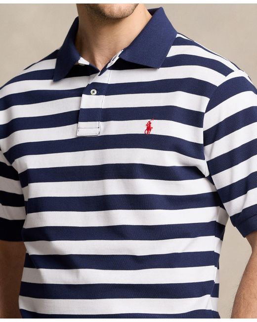 Polo Ralph Lauren Blue Big & Tall Striped Polo Shirt for men