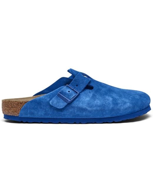 Birkenstock Blue Boston Suede Leather Clogs From Finish Line for men