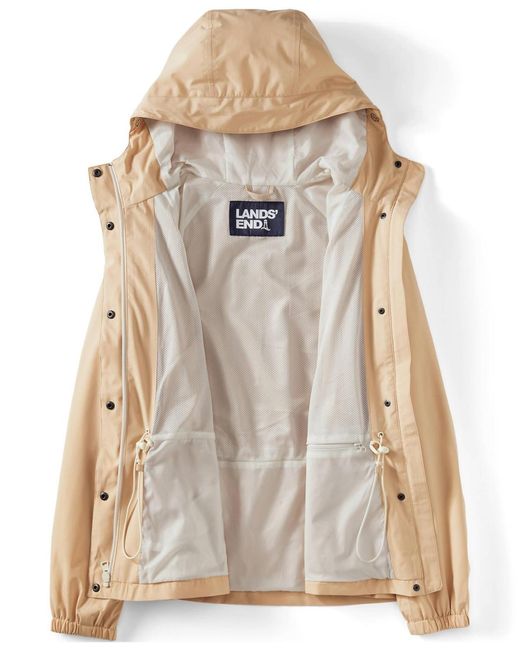 Lands' End Blue Squall Packable Rain Jacket