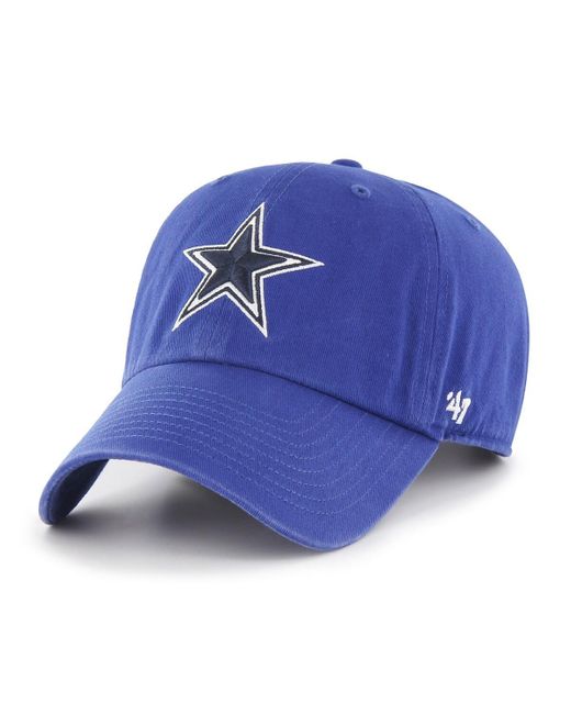 Mitchell & Ness Blue 47 Brand Al Dallas Cowboys Secondary Clean Up Adjustable Hat for men