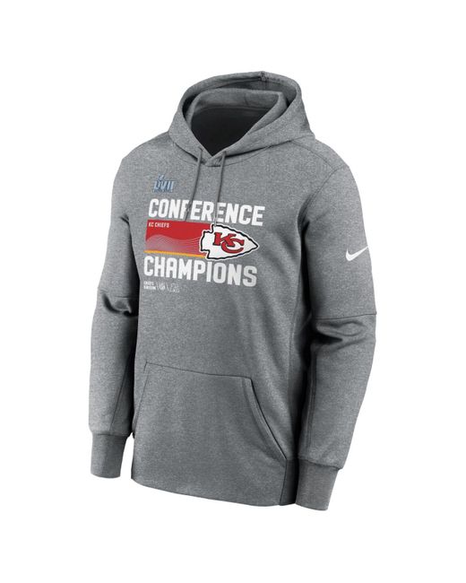 Nike Heather Charcoal Kansas City Chiefs 2022 Afc Champions Trophy ...