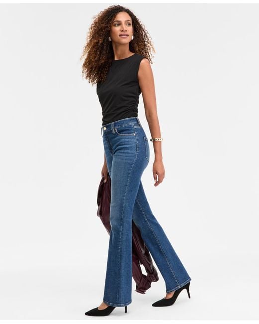 INC International Concepts Blue High-rise Bootcut Jeans