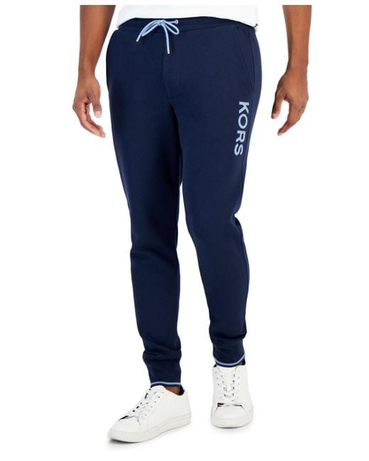 Michael Kors Blue Fleece Logo Drawstring jogger Pants for men
