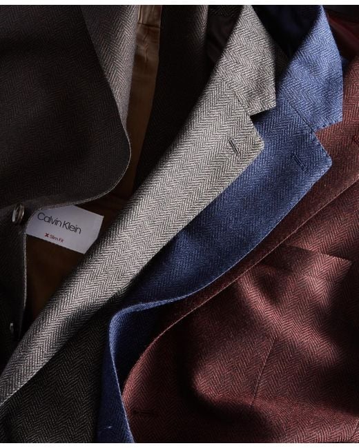 Calvin klein shop herringbone coat