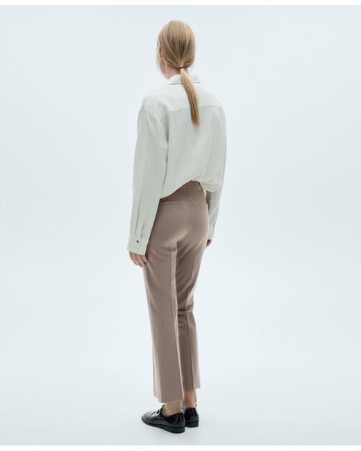 Mango Gray Flared Flowing Pants