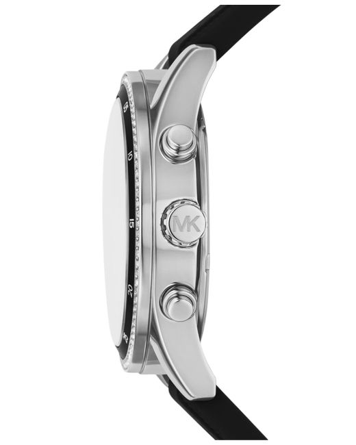 Michael Kors Black Hadyn Chronograph Silicone Watch 42mm