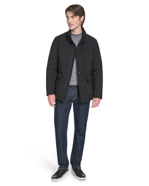 Cole Haan Black Stretch Quilted Jacket for men