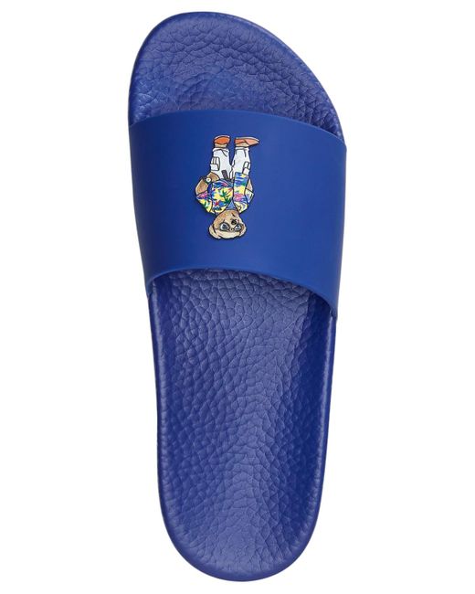 Polo Ralph Lauren Blue Polo Bear Slide Sandals for men