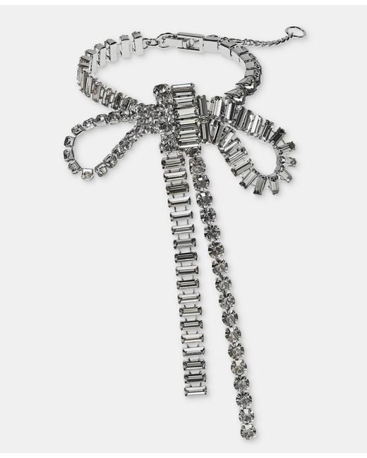 Givenchy White Crystal Statement Bow Flex Bracelet