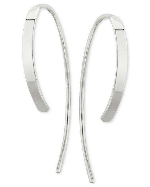 Macy's White Simple Sweep Drop Earrings Set