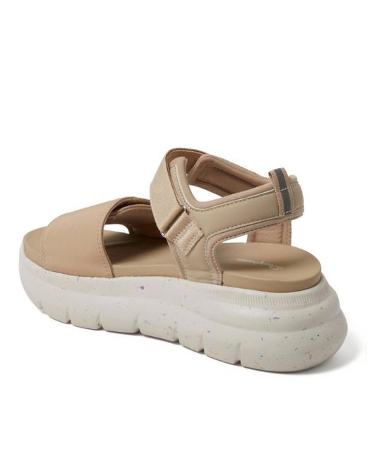 Dearfoams Metallic Odell Platform Sandal