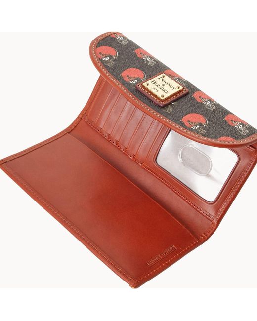 Dooney & Bourke Red Cleveland Browns Team Color Continental Clutch