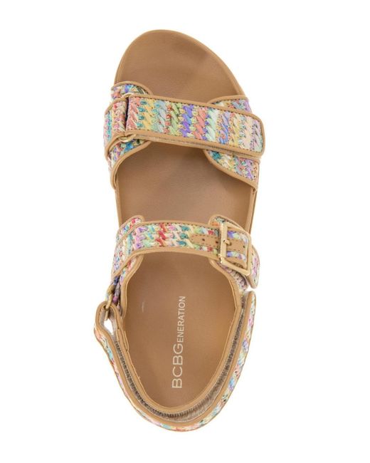 BCBGeneration White Bara Flatform Sandals