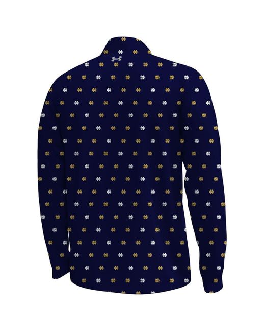Under Armour Blue Notre Dame Fighting Irish Gameday Armourfuse Half-zip Jacket for men
