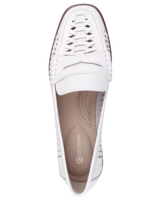 Giani Bernini White Brynnlee Woven Loafers
