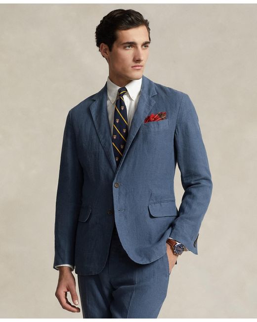 Polo Ralph Lauren Blue Polo Soft Modern Linen Suit Jacket for men