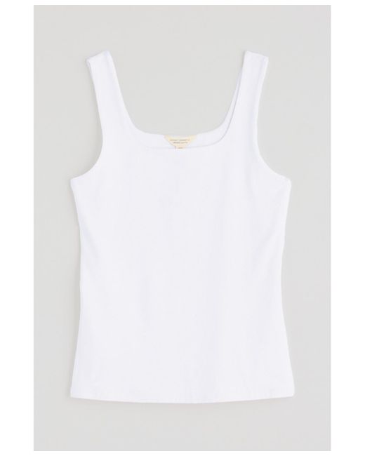 Seasalt Cornwall White Sea Cornwall Cloud Pass Square Neck Tank