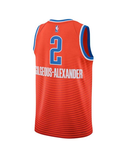 Nike Red Shai Gilgeous-alexander Oklahoma City Thunder Statement Edition Swingman Jersey for men