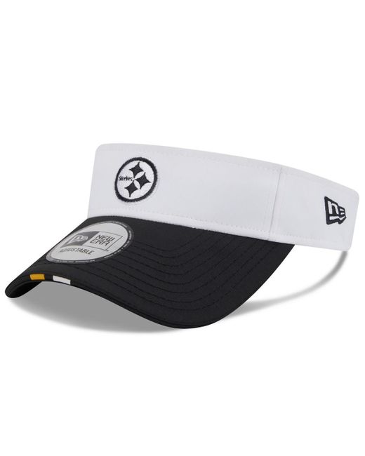 KTZ Multicolor White/black Pittsburgh Steelers 2025 Nfl Training Camp Adjustable Visor Hat for men