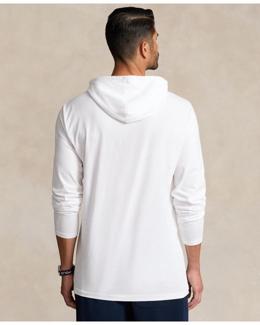 Polo Ralph Lauren White Big & Tall Hooded T-shirt for men