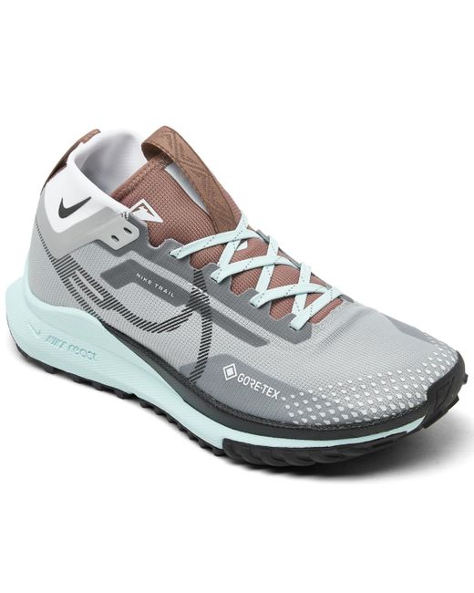 Nike Gray React Pegasus Trail 4 Gore-tex Water-resistant Trail Running Sneakers From Finish Line