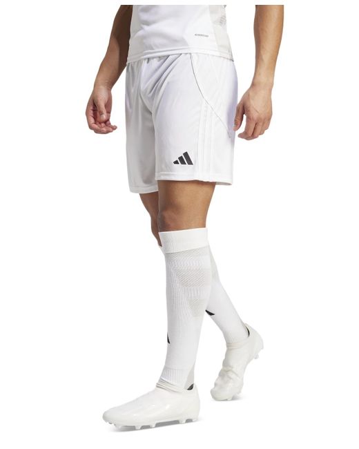 Adidas White Tiro 24 Moisture-wicking Drawstring 8" Shorts for men