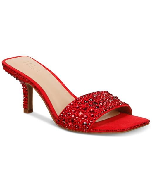 INC International Concepts Red Galle Slide Dress Sandals