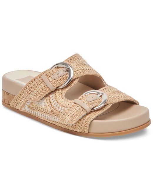 Dolce Vita Natural Ralli Buckled Stitch Footbed Sandals