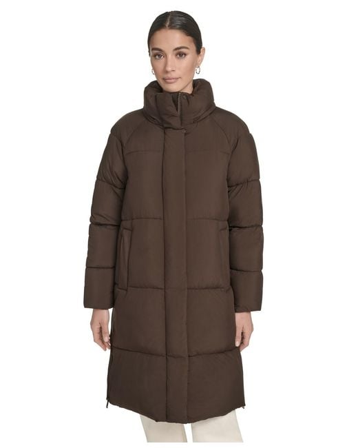Levi's Brown Regular Mid-length Puffer Jacket
