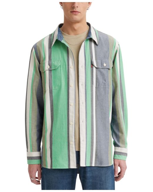 Levi's Green Worker Relaxed-fit Button-down Shirt for men